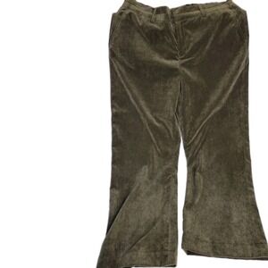 coldwater creek pants, avocado green velvet, size L,‎ 36W29L